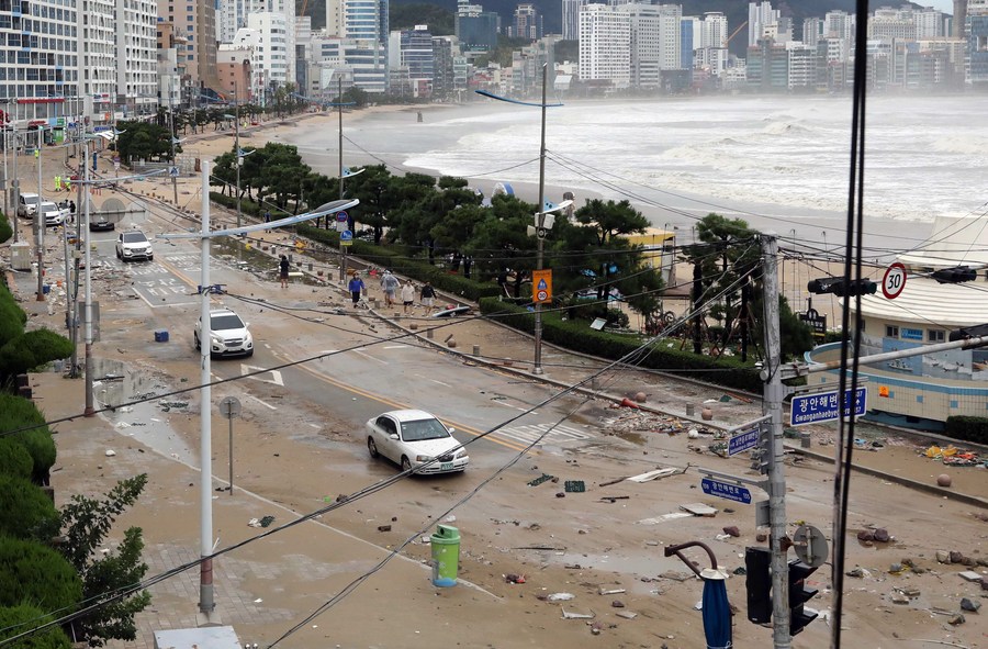 今年第11號臺風(fēng)軒嵐諾襲擊韓國