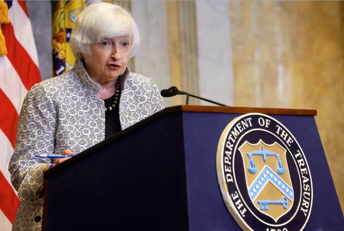 美國(guó)財(cái)政部長(zhǎng)將前往印度參加G20峰會(huì)