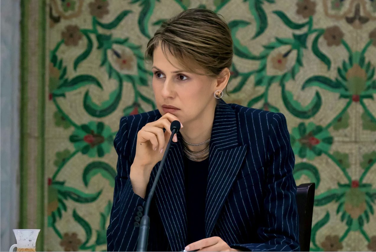 敘利亞總統(tǒng)巴沙爾&middot;阿薩德的妻子阿斯瑪&middot;阿薩德于2021年4月7日在敘利亞大馬士革會見人道主義和商業(yè)團體。