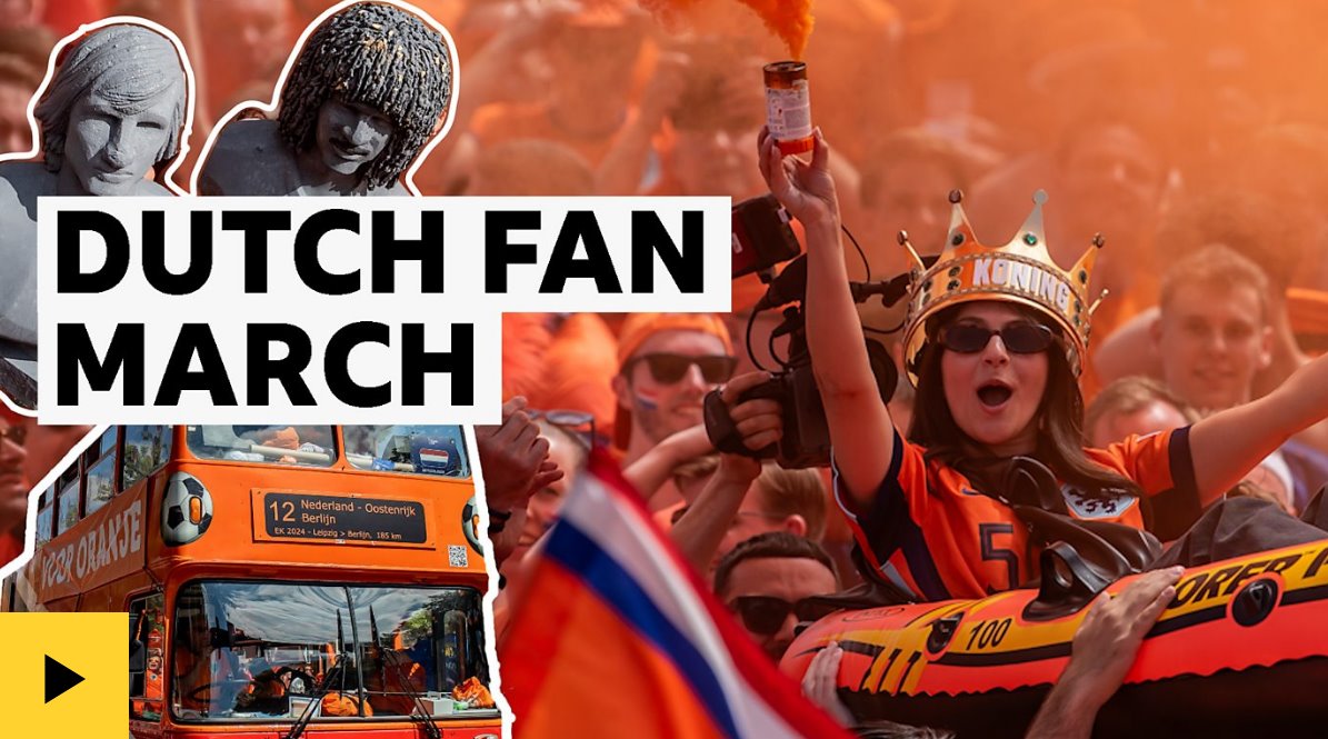 2024年歐洲杯:荷蘭球迷慶祝