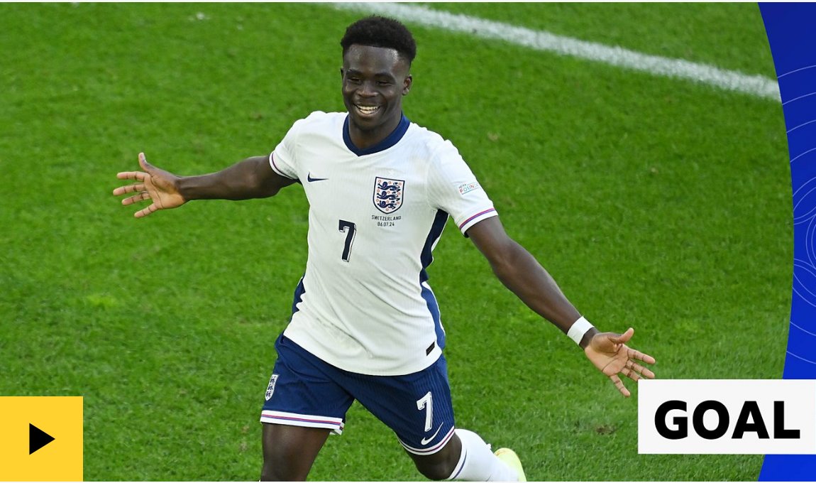 薩卡為英格蘭扳平比分，才有了后面的點(diǎn)球大戰(zhàn)獲勝