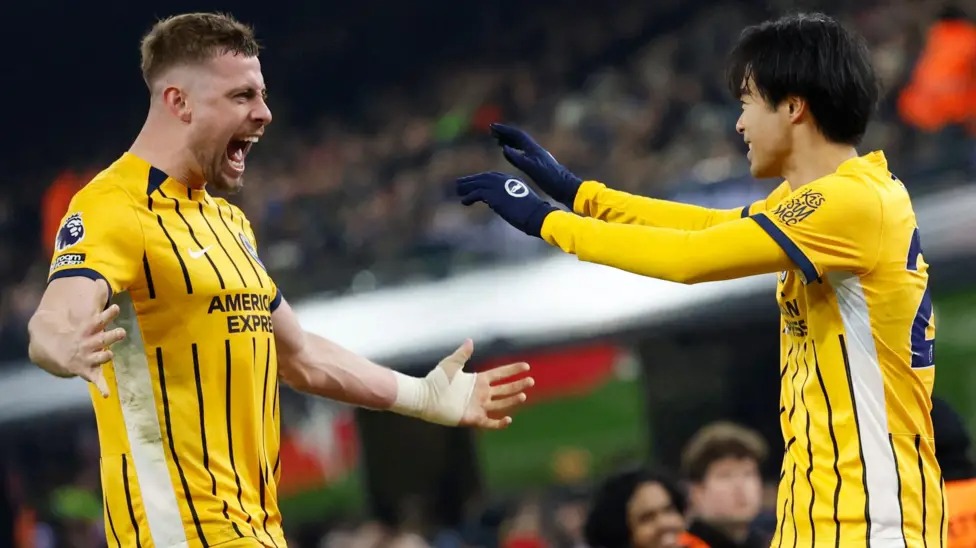 三兔薰的進(jìn)球是他自11月29日1-1戰(zhàn)平南安普頓以來為布萊頓隊攻入的第一個進(jìn)球