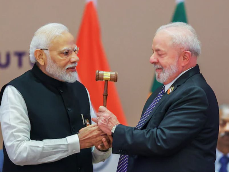印度總理莫迪和巴西總統(tǒng)路易斯·因西奧·盧拉·達席爾瓦同意加強雙邊合作