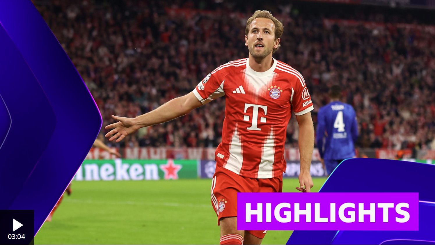 凱恩梅開(kāi)二度，拜仁戰(zhàn)勝切爾西