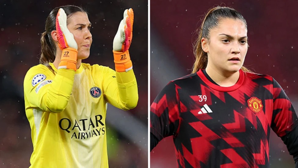 薩菲亞&middot;米德爾頓-帕特爾（右）迎來她的歐戰(zhàn)首秀，而瑪麗&middot;厄普斯自離開曼聯(lián)后首次重返老特拉福德球場。