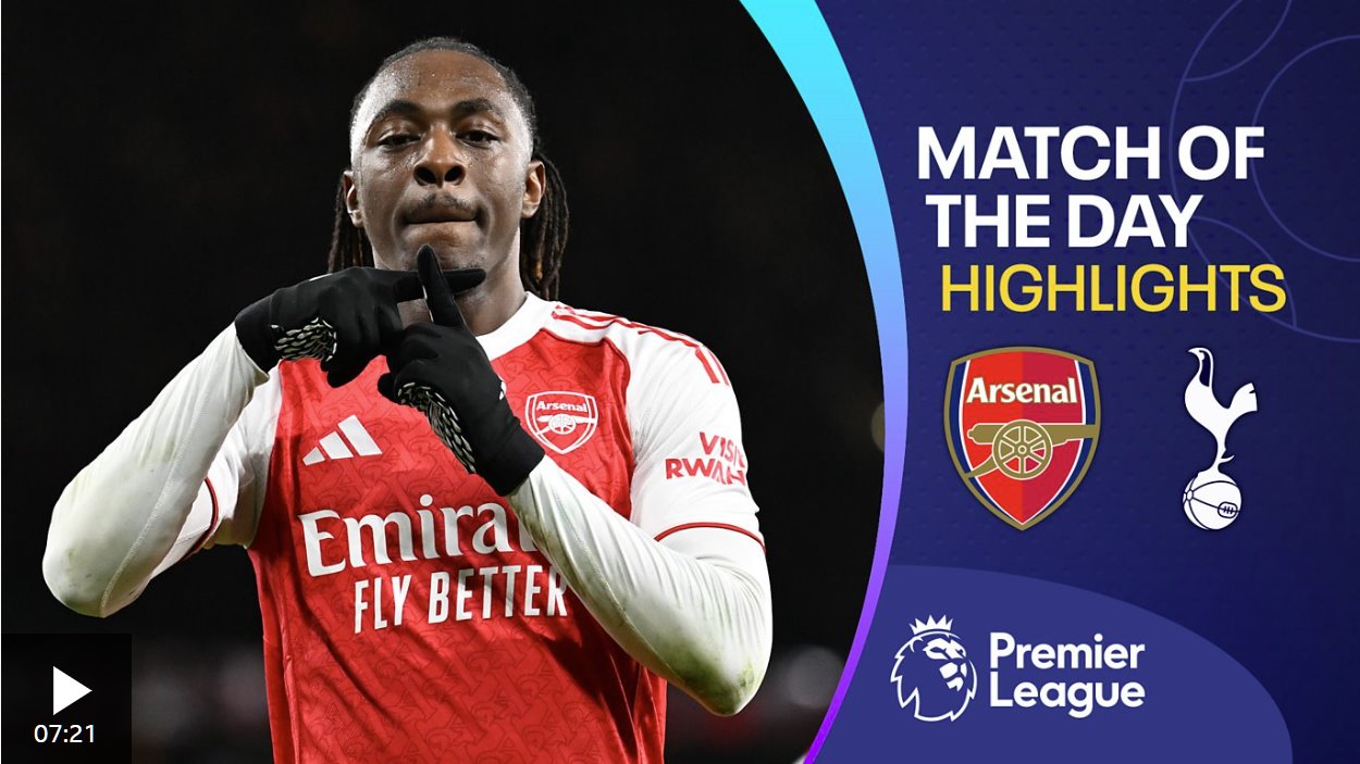 埃澤上演帽子戲法 阿森納4-1大勝托特納姆熱刺