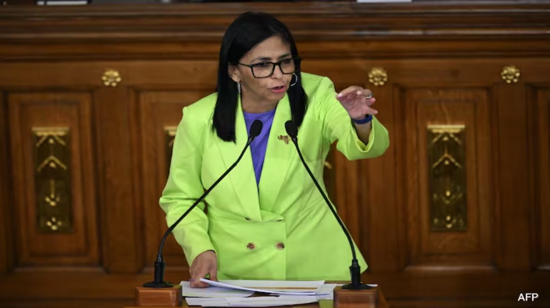 委內(nèi)瑞拉臨時總統(tǒng)德爾西·羅德里格斯周四在議會發(fā)表總統(tǒng)講話