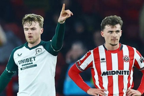 英冠聯(lián)賽謝菲爾德1-2米德爾斯堡